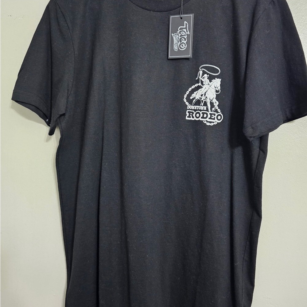 Taco Tuesday “Downtown Rodeo “Graphic Black T-Shirt